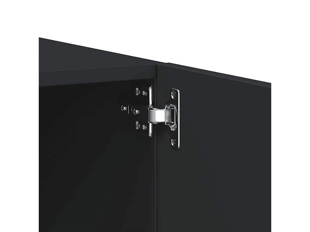 Meuble TV Noir 100x35x40 cm Aggloméré