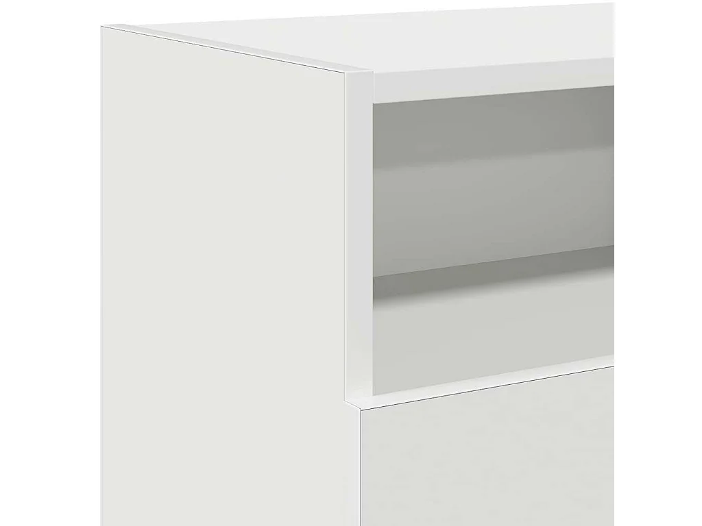 Meuble TV avec lumières LED blanc 120x30x50 cm