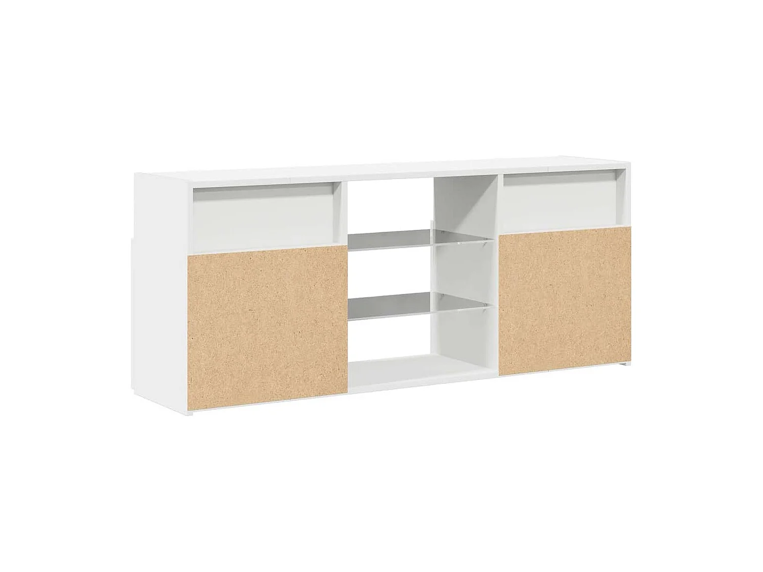 Meuble TV avec lumières LED blanc 120x30x50 cm