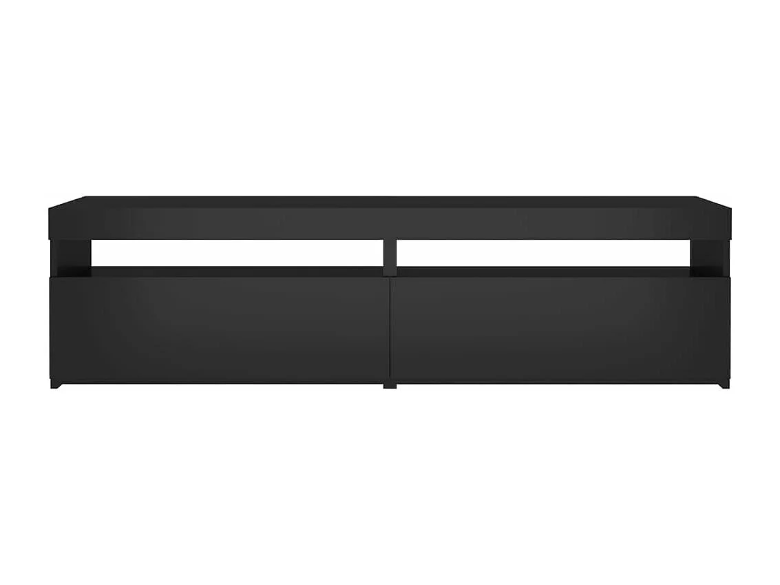 Meubles TV 2 pcs avec lumières LED Noir 75x35x40 cm