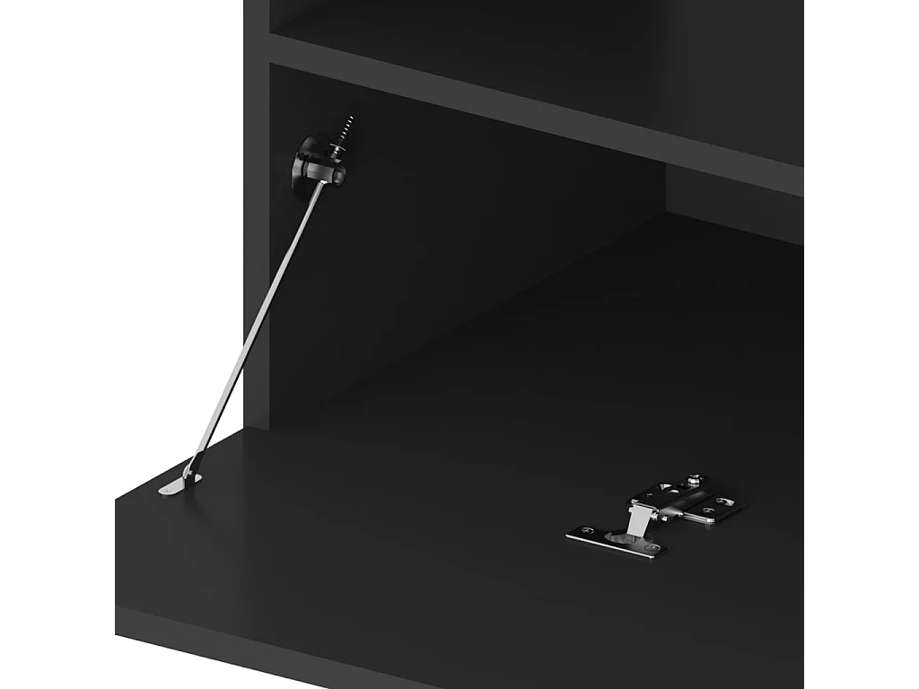 Meubles TV 2 pcs avec lumières LED Noir 75x35x40 cm