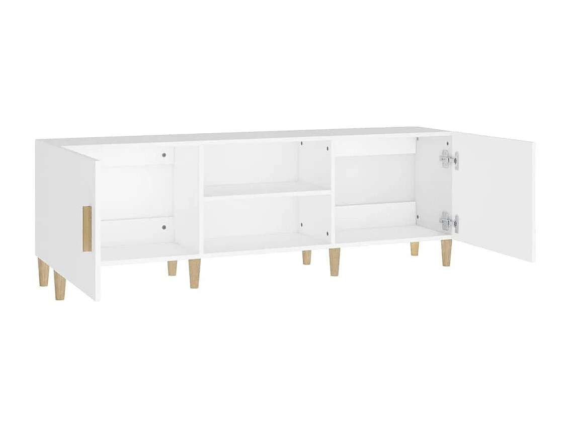 Meuble TV Blanc 150x30x50 cm Bois d'ingénierie