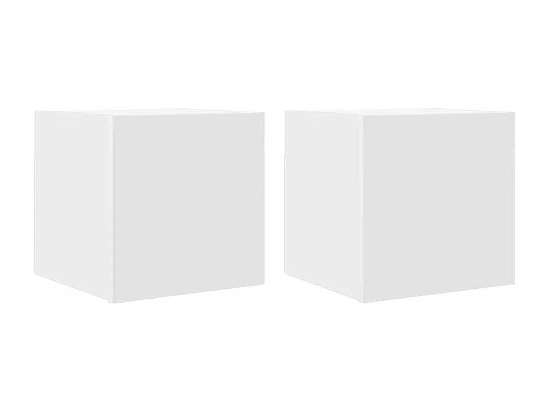 Meubles TV muraux 2 pcs Blanc 30,5x30x30 cm