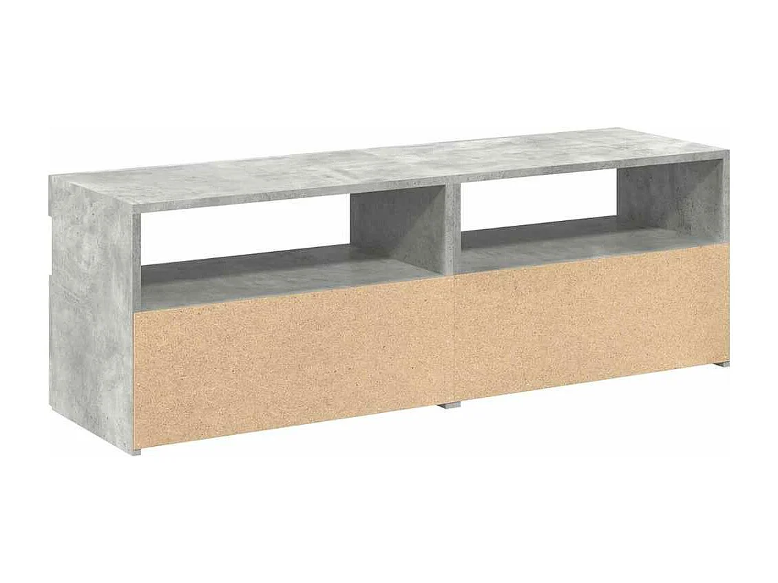 Meubles TV avec lumières LED 2 pcs gris béton 60x35x40 cm