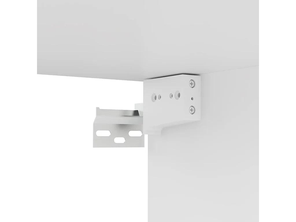 Meuble TV Blanc 100x30x30 cm Bois d’ingénierie