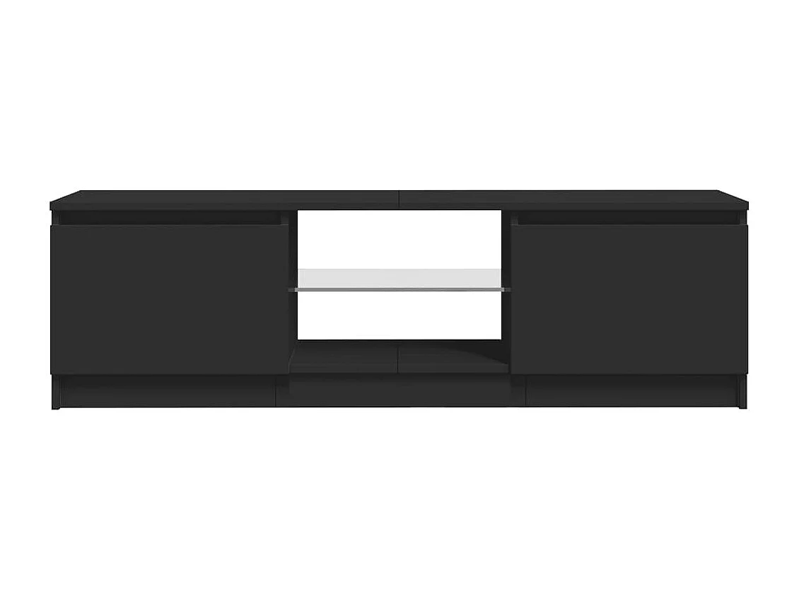 Meuble TV avec lumières LED Noir 120x30x35,5 cm