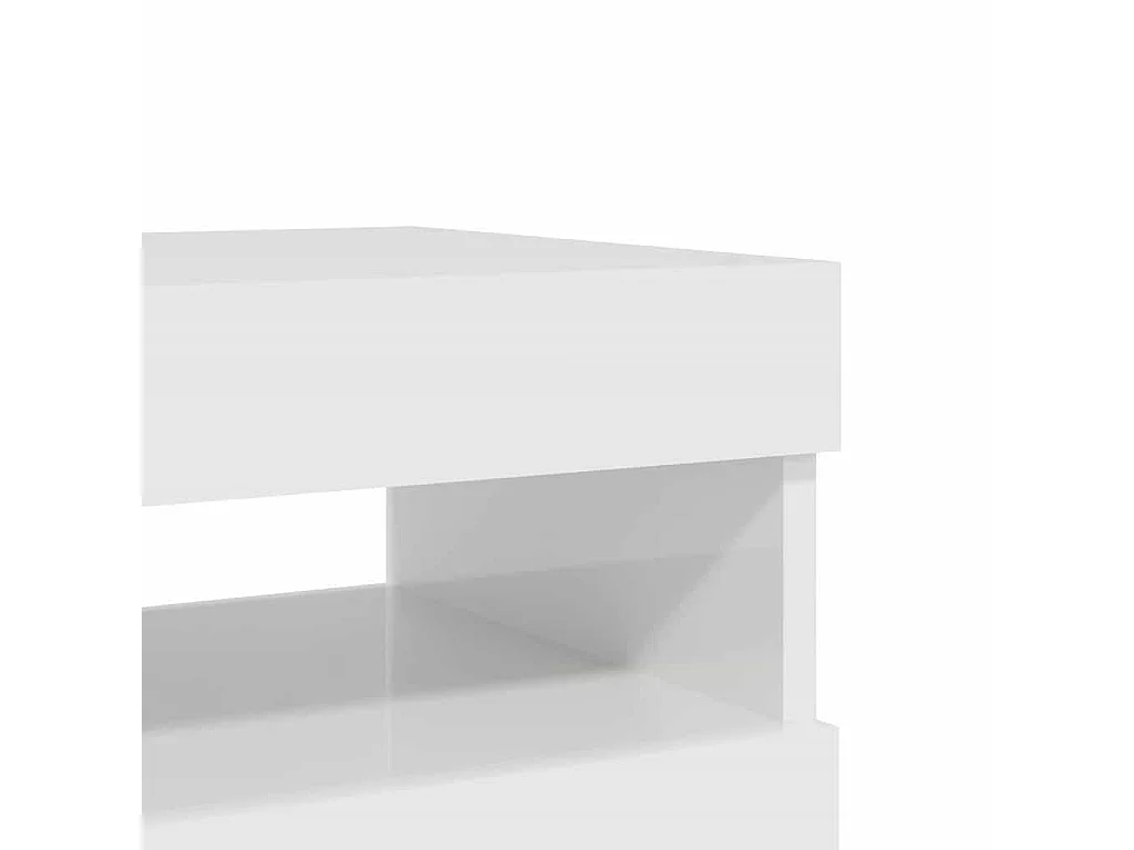 Meubles TV avec lumières LED 2 pcs blanc brillant 60x35x40 cm