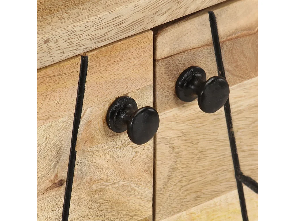 Meuble TV 110x30x40 cm Bois massif de manguier