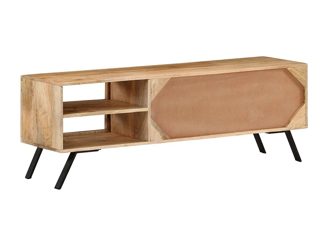 Meuble TV 110x30x40 cm Bois massif de manguier