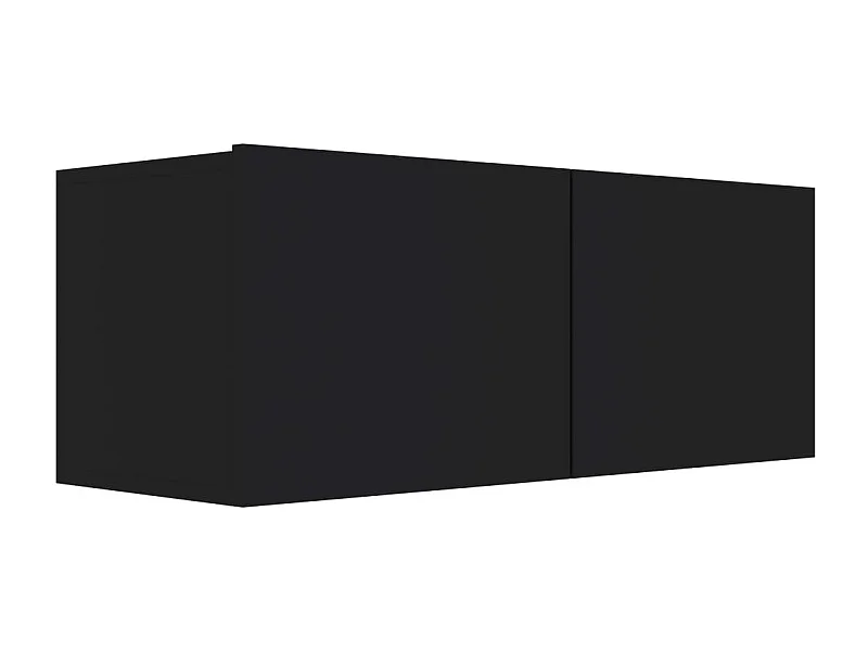 Meuble TV Noir 80x30x30 cm Bois d’ingénierie