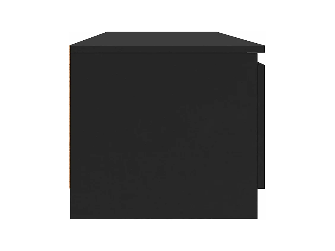 Meuble TV Noir 140x40x35,5 cm Bois d'ingénierie
