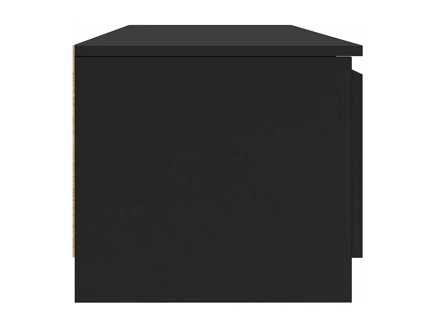 Meuble TV Noir 140x40x35,5 cm Bois d'ingénierie