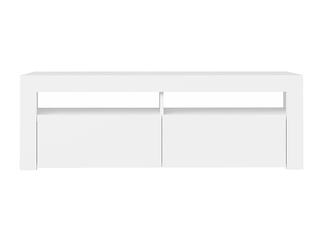 Meuble TV avec lumières LED blanc 120x35x40 cm