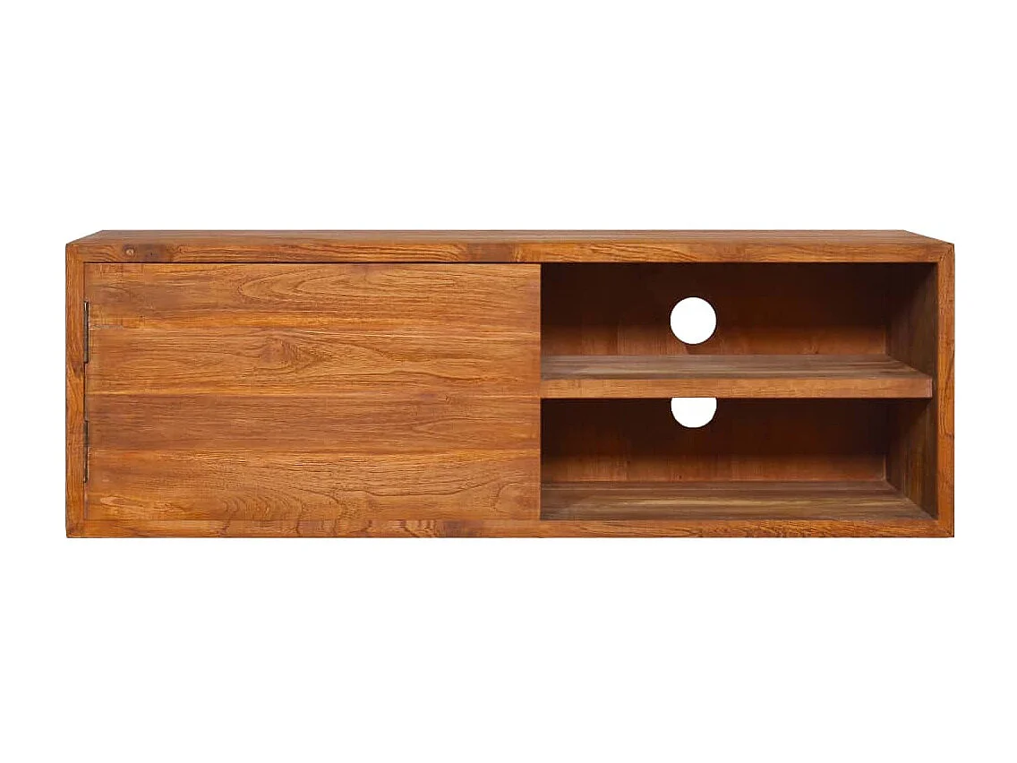 Meuble TV mural 90x30x30 cm Bois de teck massif
