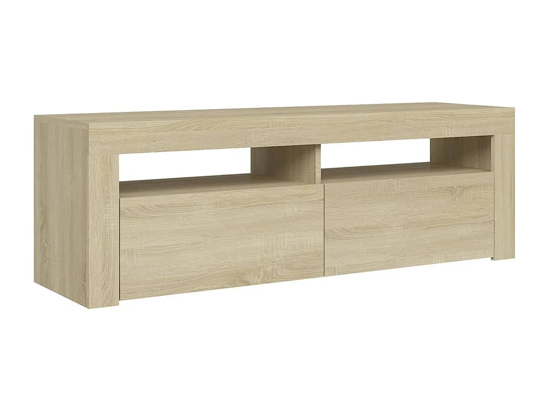 Meuble TV avec lumières LED chêne sonoma 120x35x40 cm