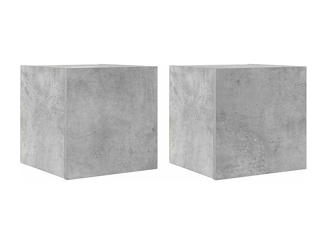 Meubles TV muraux 2 pcs Gris béton 30,5x30x30 cm