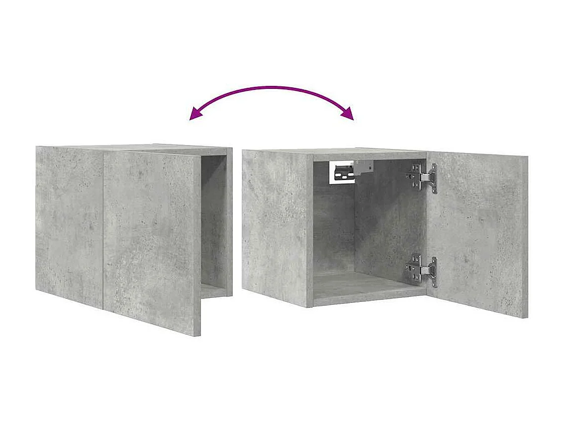 Meubles TV muraux 2 pcs Gris béton 30,5x30x30 cm