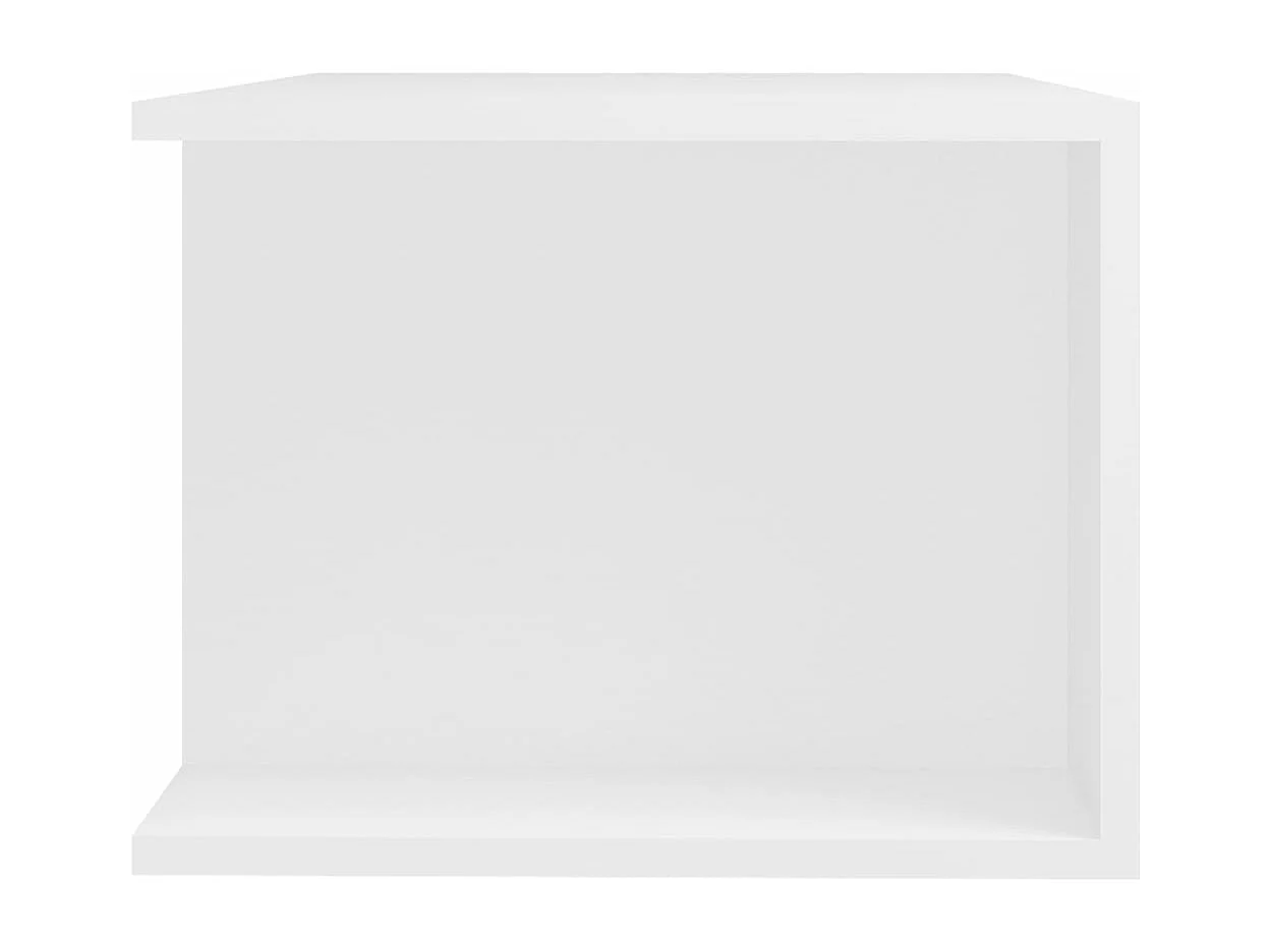 Meuble TV avec lumières LED Blanc 90x39x30 cm