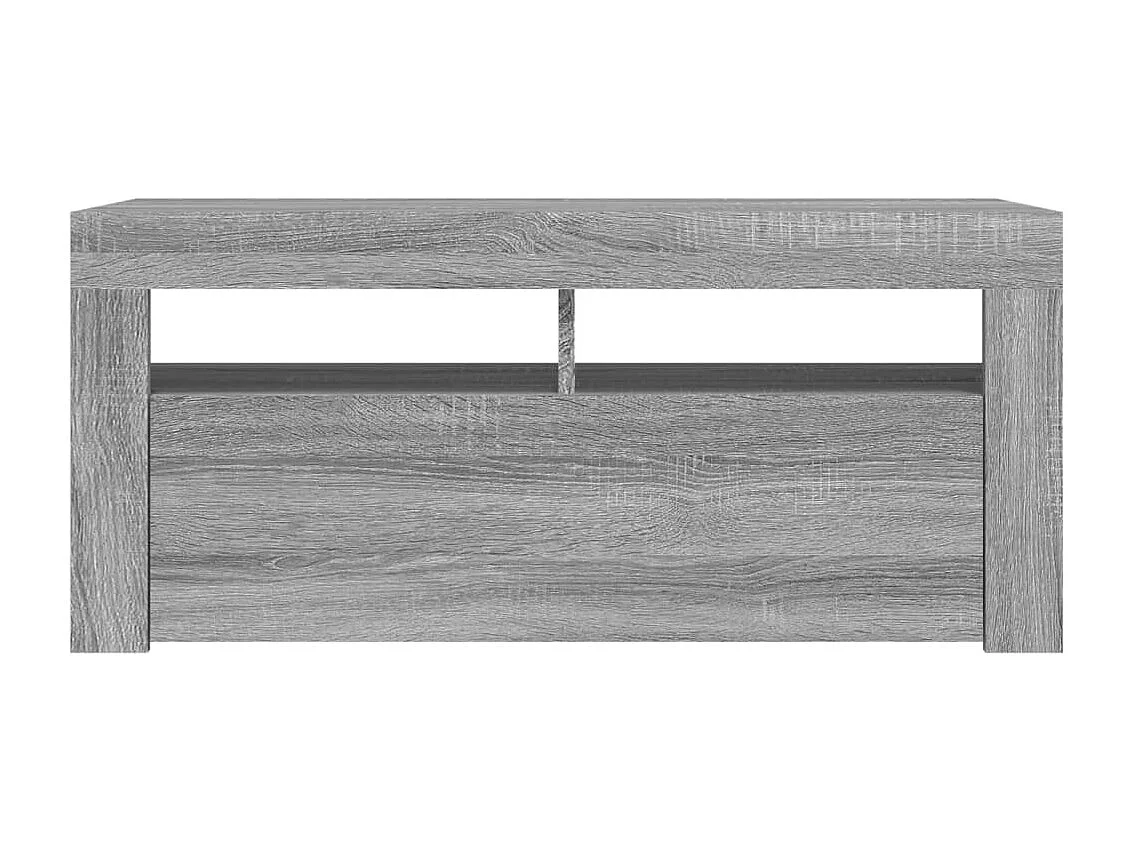 Meuble TV avec lumières LED Sonoma gris 90x35x40 cm