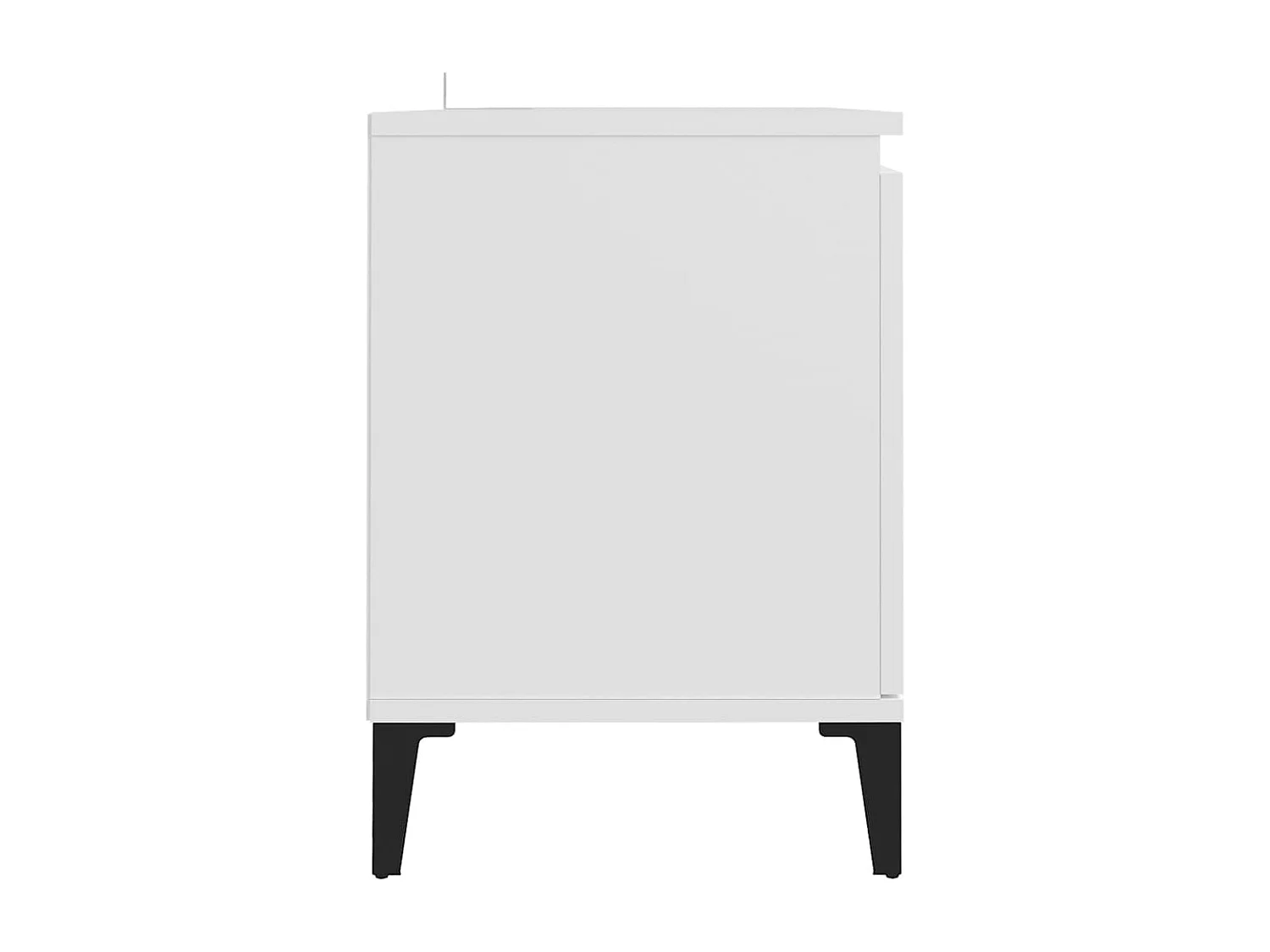 Meuble TV avec pieds en métal Blanc 103,5x35x50 cm