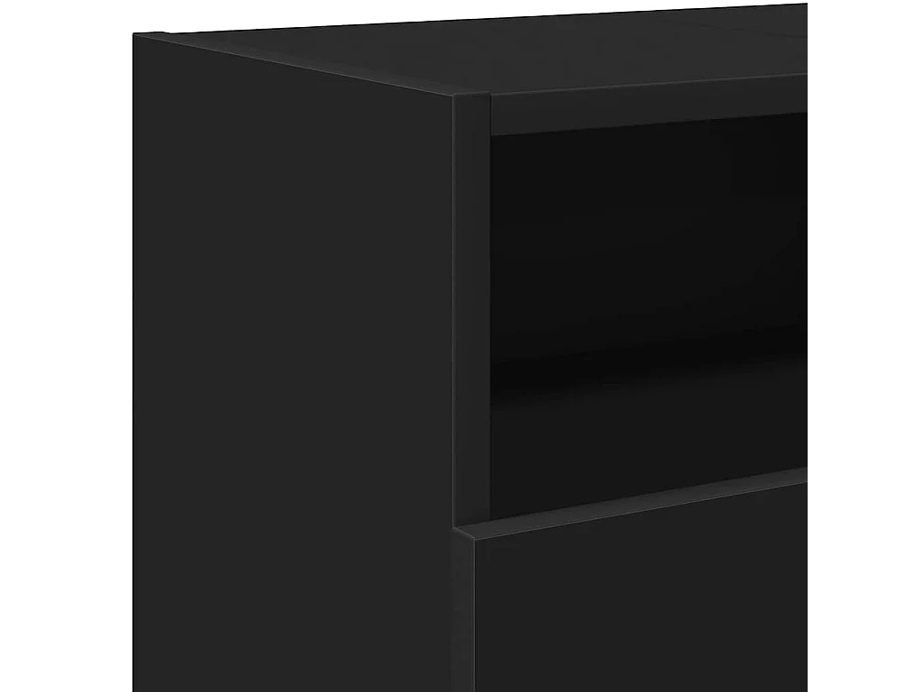 Meuble TV avec lumières LED noir 120x30x50 cm