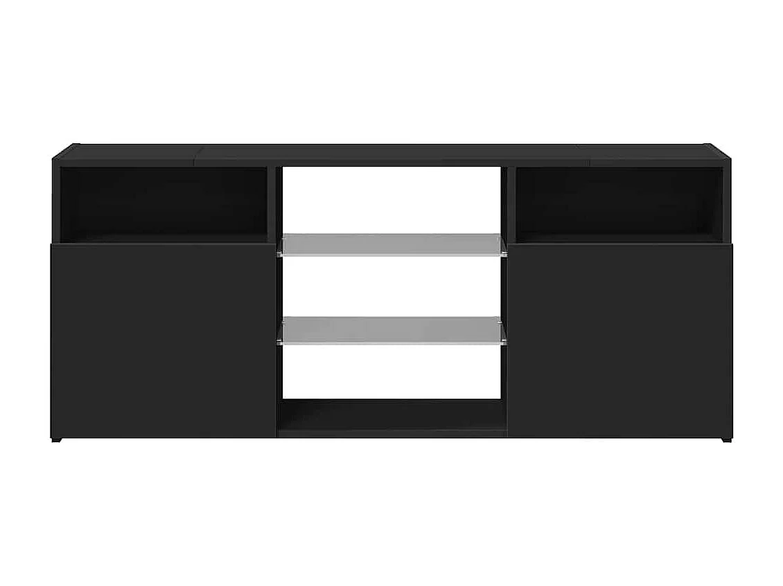 Meuble TV avec lumières LED noir 120x30x50 cm