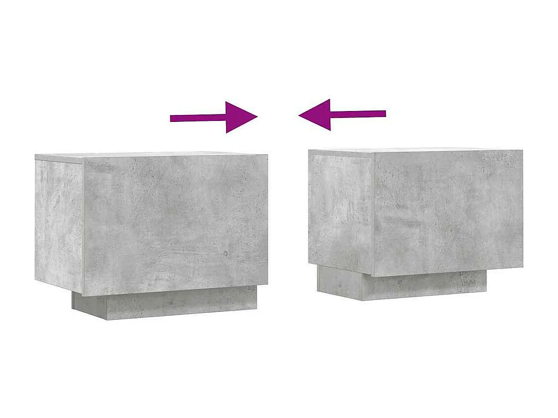 Meuble TV Gris béton 100x35x40 cm Bois d'ingénierie