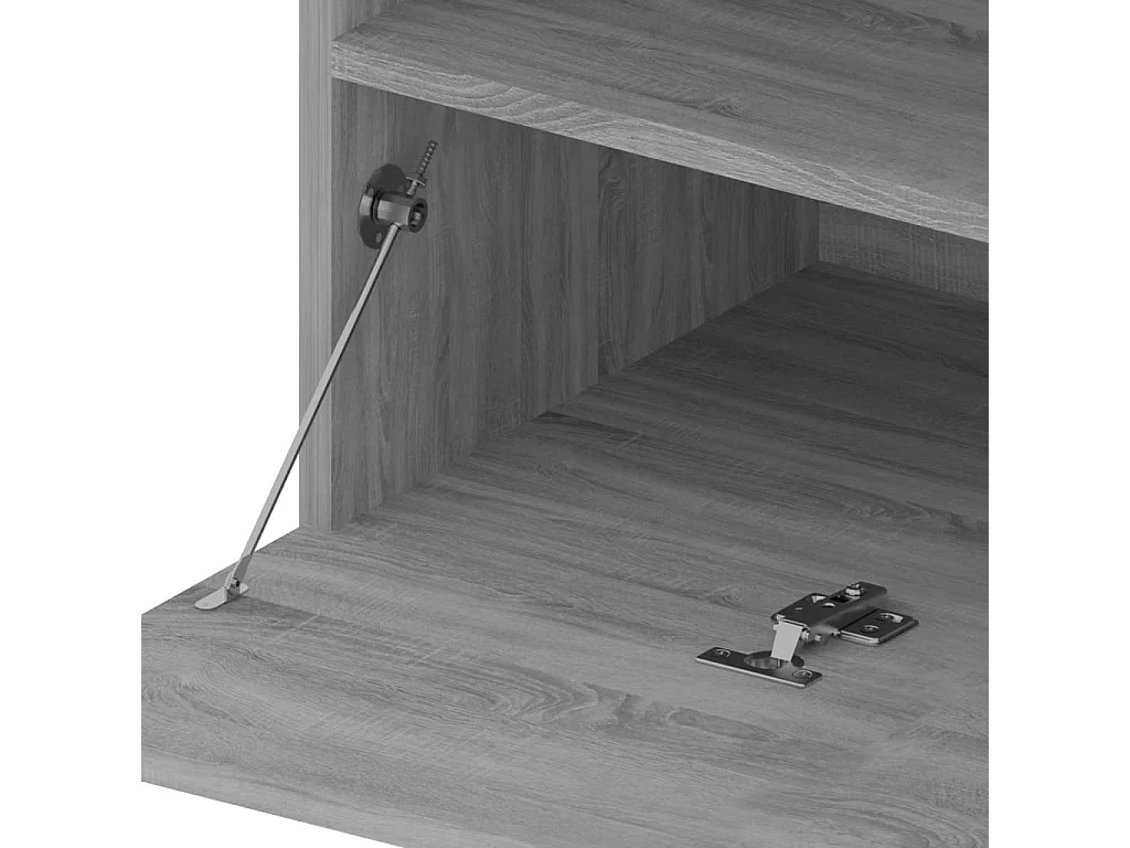 Meuble TV avec lumières LED Sonoma gris 75x35x40 cm