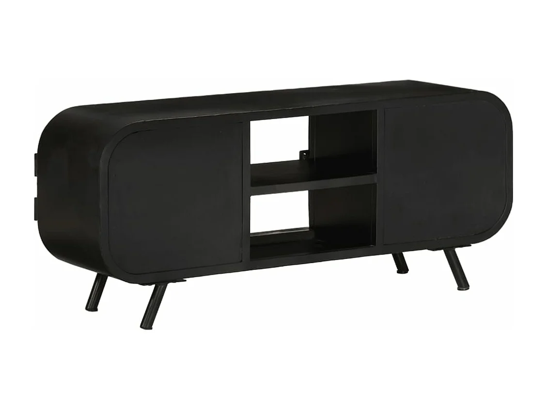 Meuble TV 110x30x45 cm Bois de manguier brut