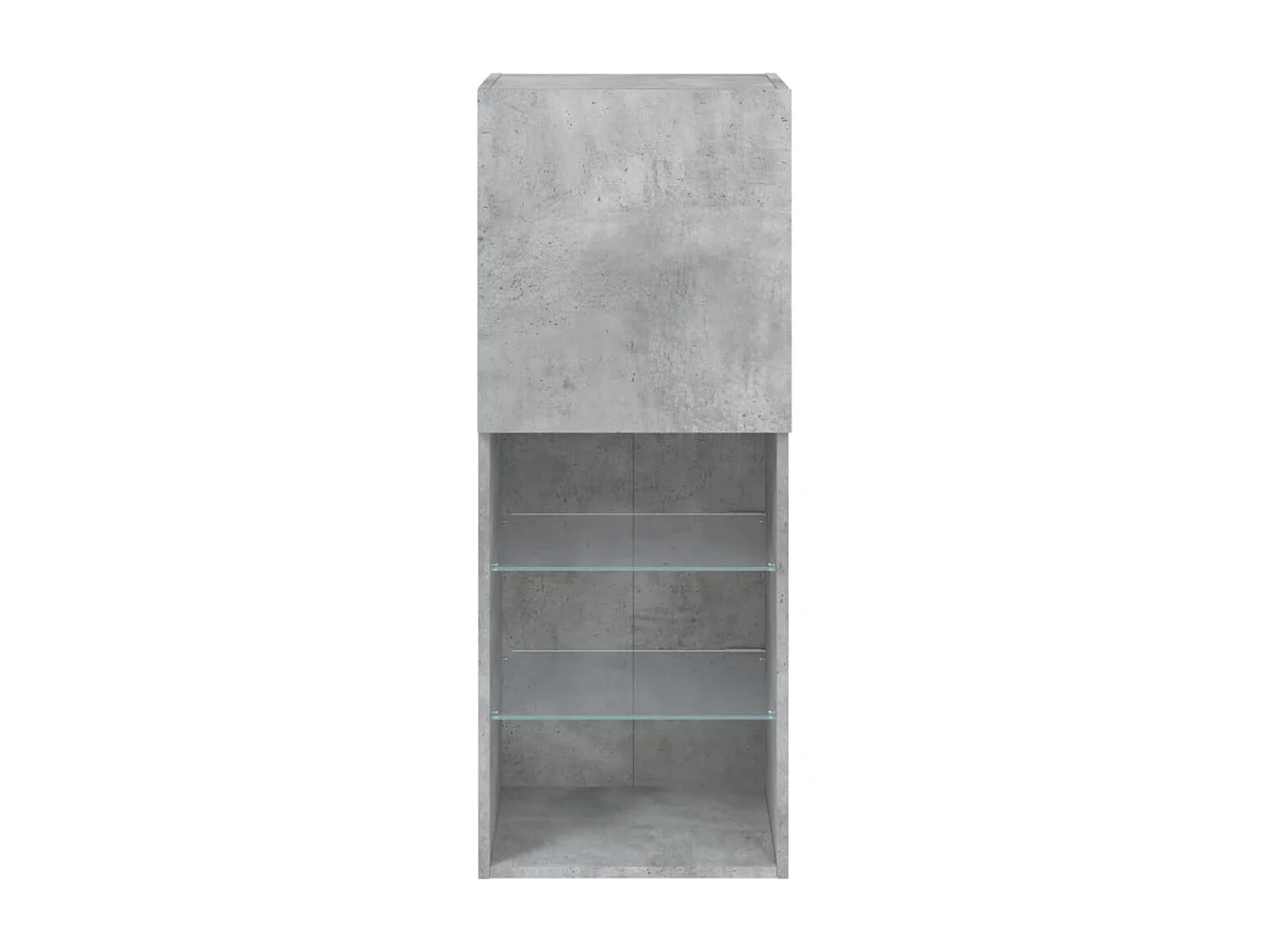 Meuble TV avec lumières LED gris béton 40,5x30x102 cm