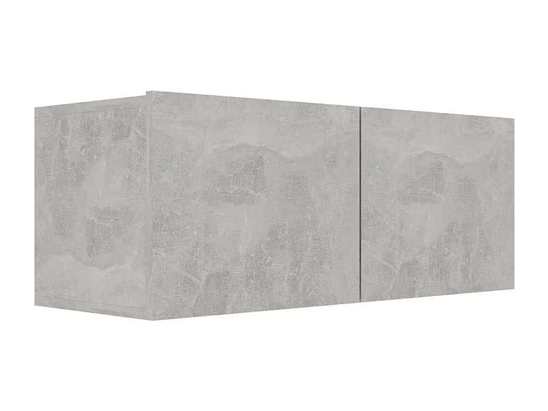 Meuble TV Gris béton 80x30x30 cm Bois d’ingénierie