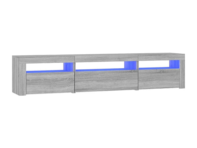Meuble TV avec lumières LED Sonoma gris 195x35x40 cm