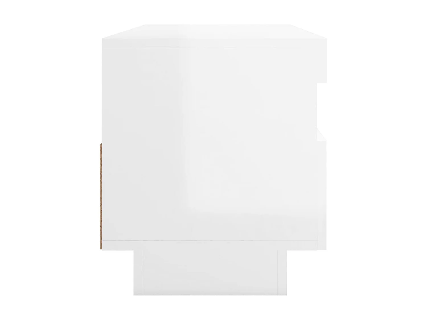 Meuble TV avec lumières LED blanc brillant 100x35x40 cm