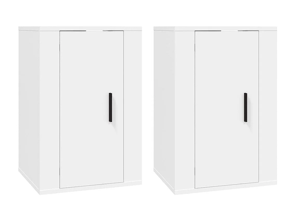 Meubles TV muraux 2 pcs Blanc 40x34,5x60 cm