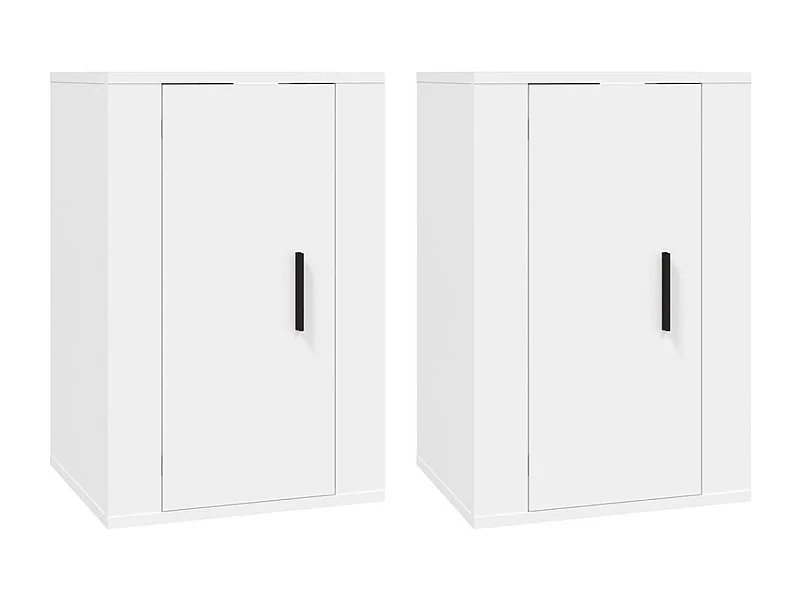 Meubles TV muraux 2 pcs Blanc 40x34,5x60 cm