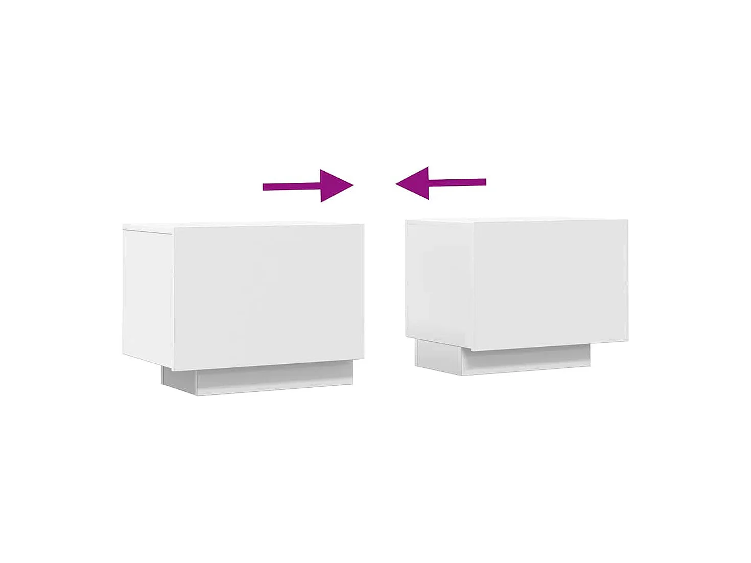 Meuble TV Blanc 100x35x40 cm Aggloméré