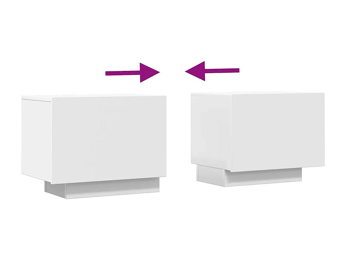 Meuble TV Blanc 100x35x40 cm Aggloméré