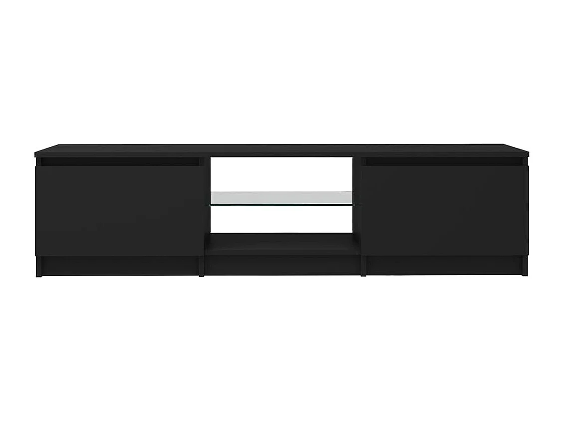 Meuble TV avec lumières LED noir 140x40x35,5 cm