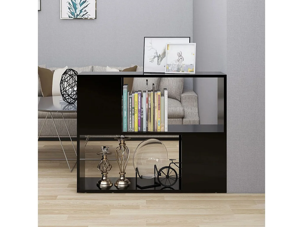 Meuble TV Noir 80x24x63 cm Bois d'ingénierie