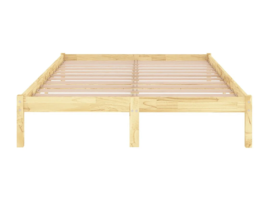 Cadre de lit sans matelas bois massif 140x190 cm