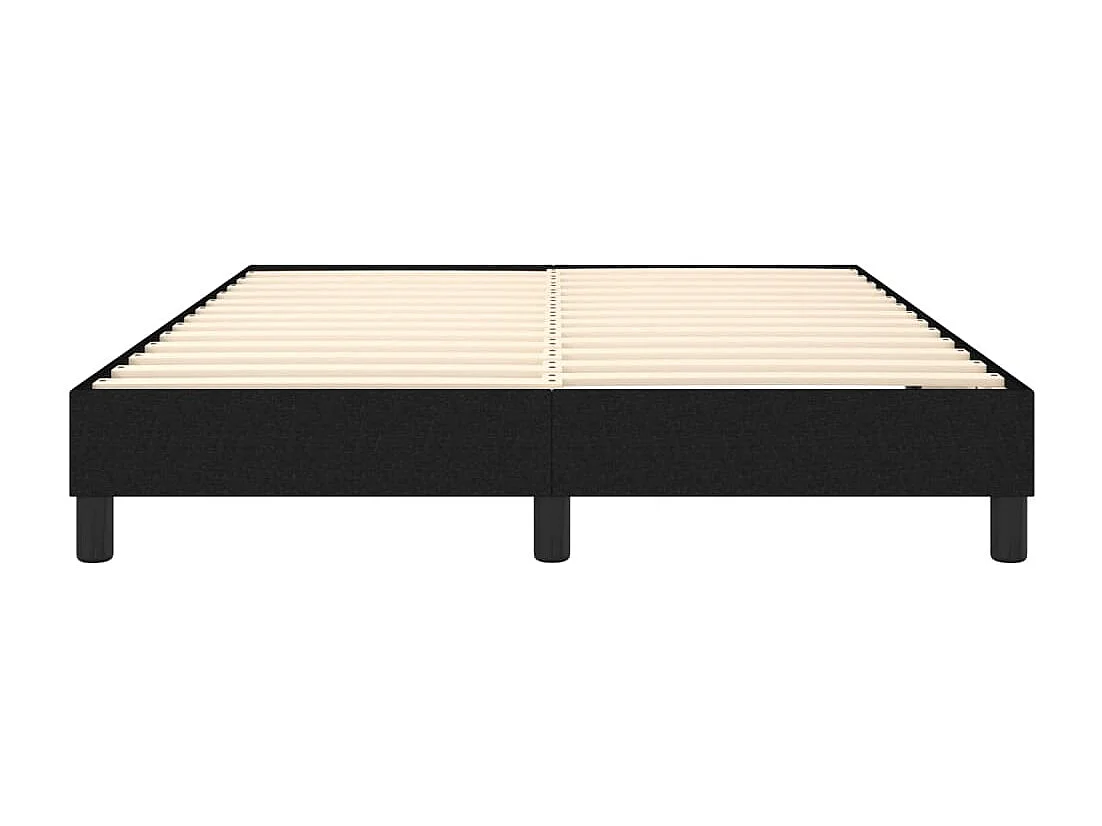 Cadre de lit sans matelas noir 140x190 cm tissu