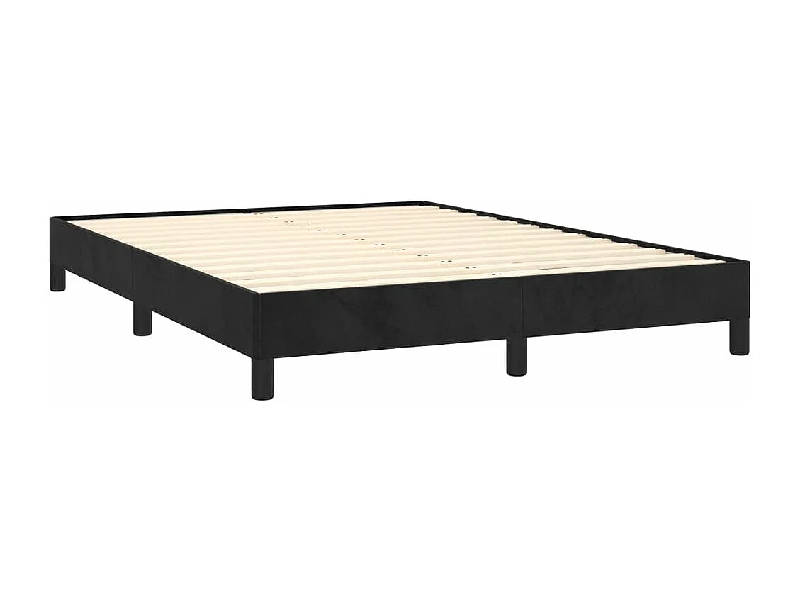 Cadre de lit sans matelas noir 140x190 cm velours