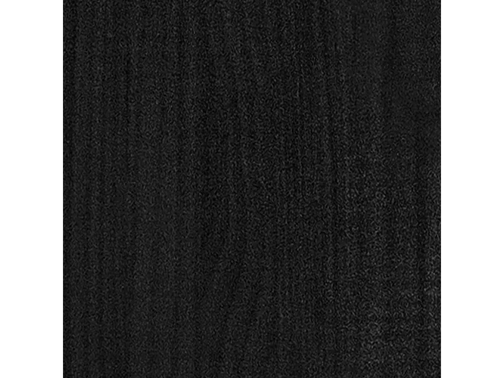 Cadre de lit sans matelas noir bois massif 140x190 cm