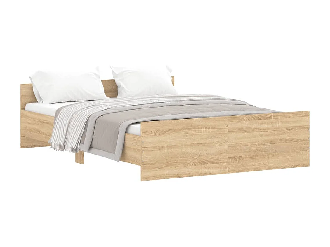 Cadre de lit sans matelas chêne sonoma 140x190 cm