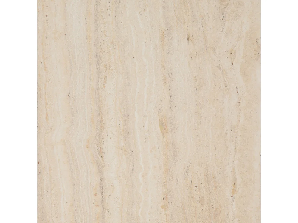 Vivo - Table d'appoint ronde en effet travertin ø50cm - Beige