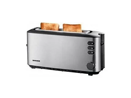 Broodrooster Severin 1 gleuf 1000W - AT2515 van roestvrij staal met elektronische instelling van de baktijd