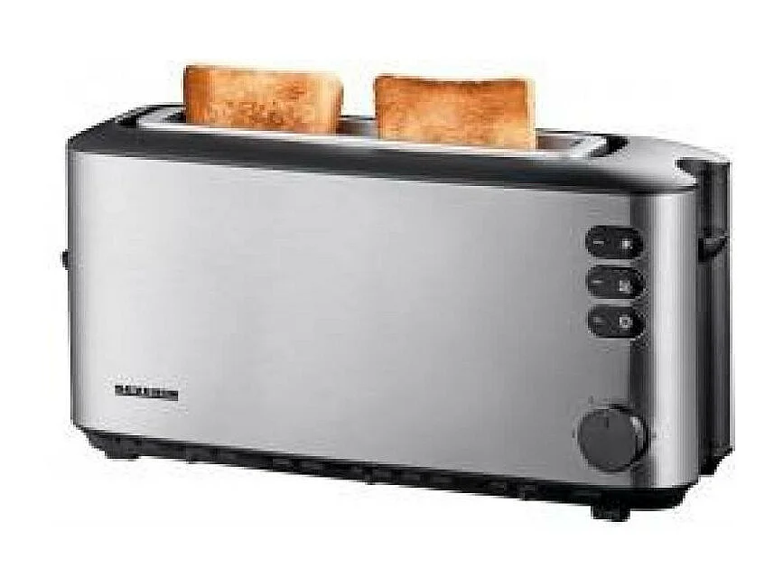 Toaster Severin 1 Schlitz 1000W - AT2515 aus Edelstahl mit elektronischer Einstellung der Bräunungszeit