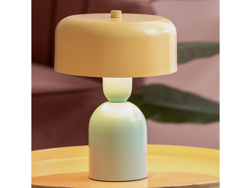 Double funky - Lampe à poser en métal - Jaune