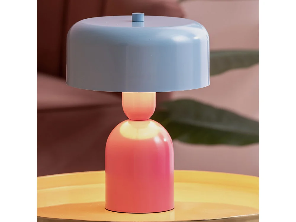 Double funky - Lampe à poser en métal - Bleu