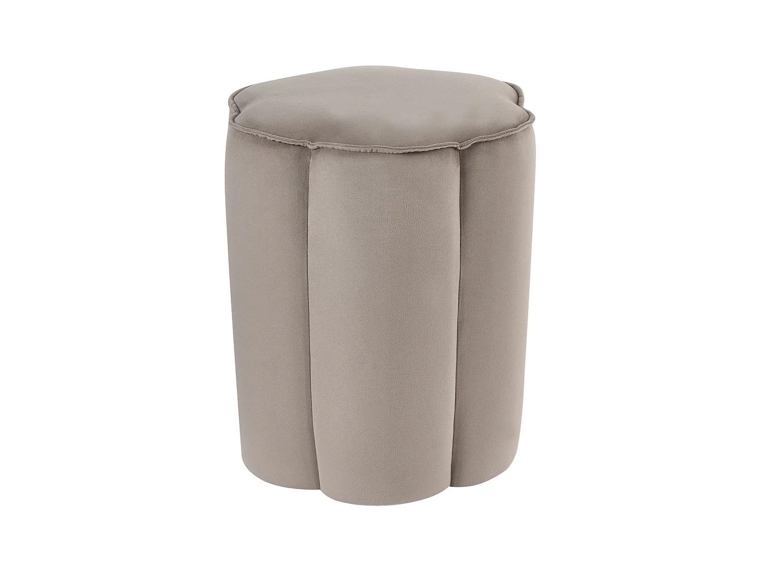 Pouf TAPPEN Velours Taupe